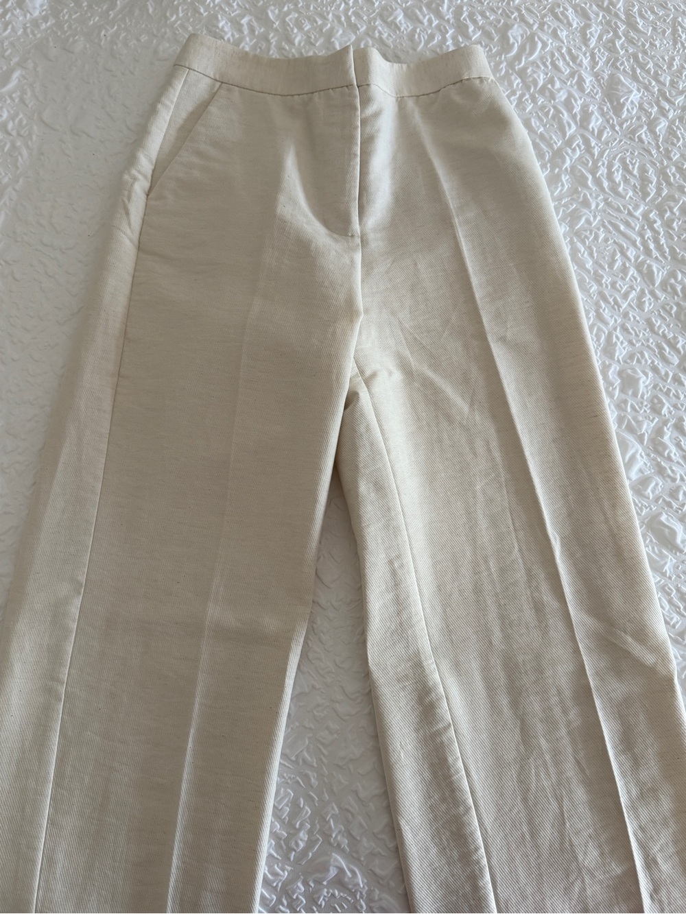 ZARA Cream Cropped pantsuit with Macramé Fringe Detail - Picture 4 of 6